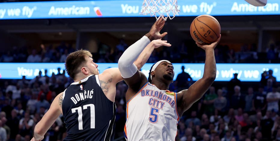 Shai Gilgeous-Alexander scores 34, Thunder overcome Mavs defense to even series 2-2