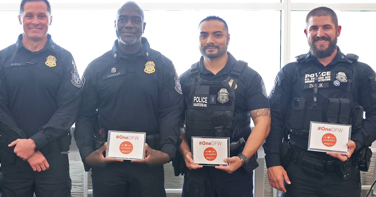 DFW Airport customs officers honored for saving traveler's life | FOX 4 ...