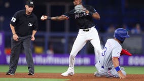 Jesús Sánchez hits 3-run homer and doubles twice, Marlins beat Rangers 8-2