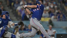 Seager hits 3-run homer in return to Dodger Stadium, Rangers win 3-2 as Pages thrown out at plate