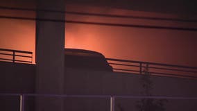 Large Dallas parking garage fire destroys multiple vehicles