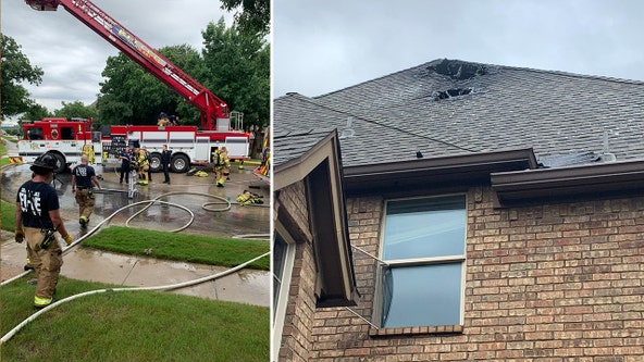 Lightning strike likely responsible for fire at Keller home