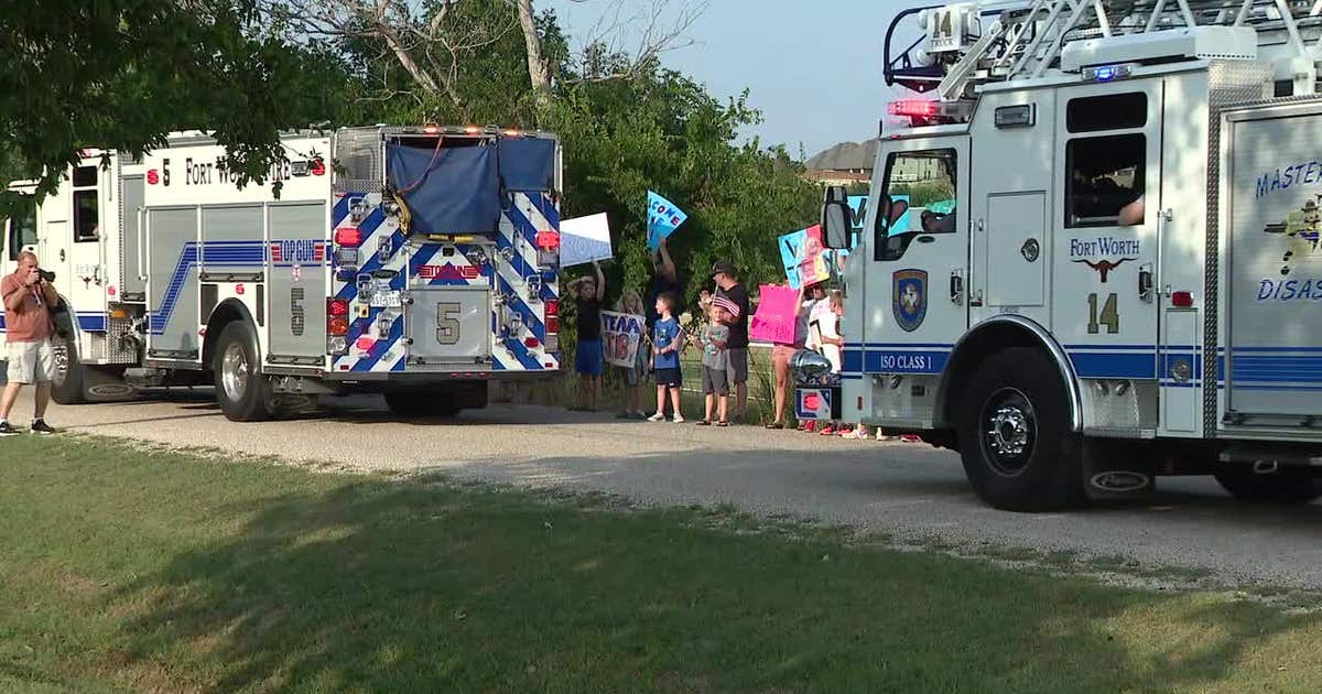 Community welcomes home injured Fort Worth firefighter | FOX 4 Dallas ...