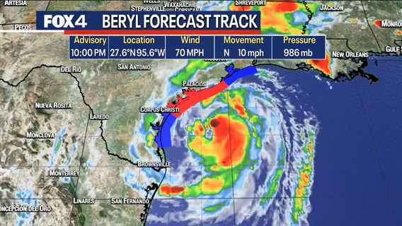 Tropical Storm Beryl Updates: Latest projected path, timing and impact on North Texas