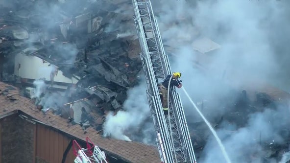 1 firefighter injured as crews battle fire at Pleasant Valley Baptist Church in Dallas