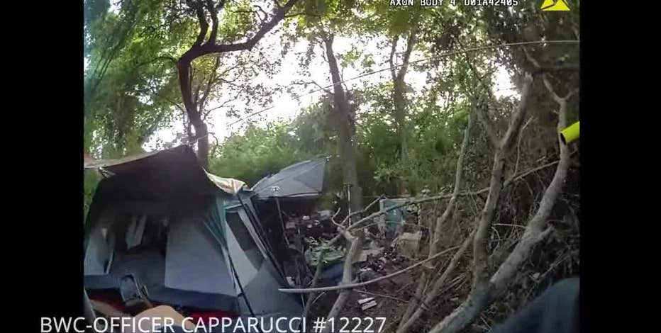 Police release video of deadly shooting at Far North Dallas encampment