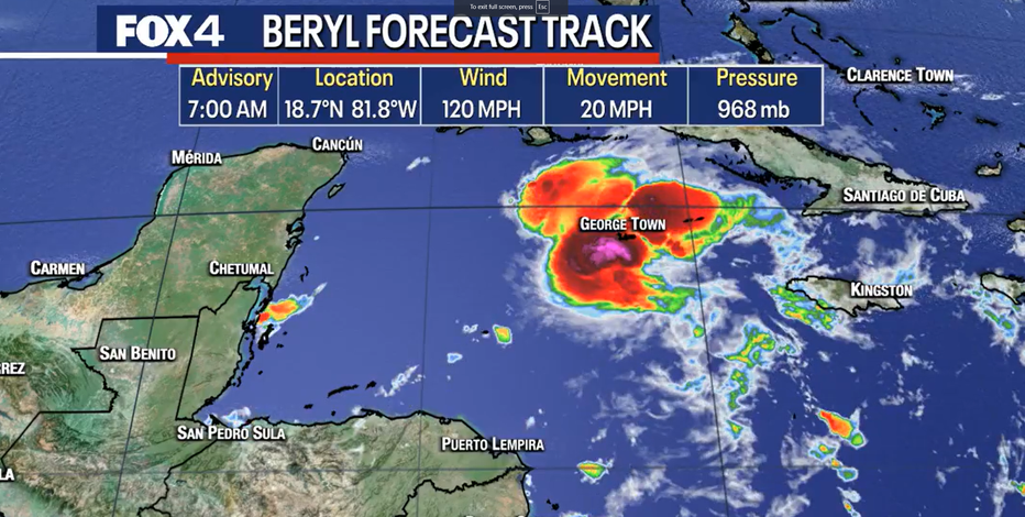 Hurricane Beryl tracker: Landfall in Texas next week looking more likely