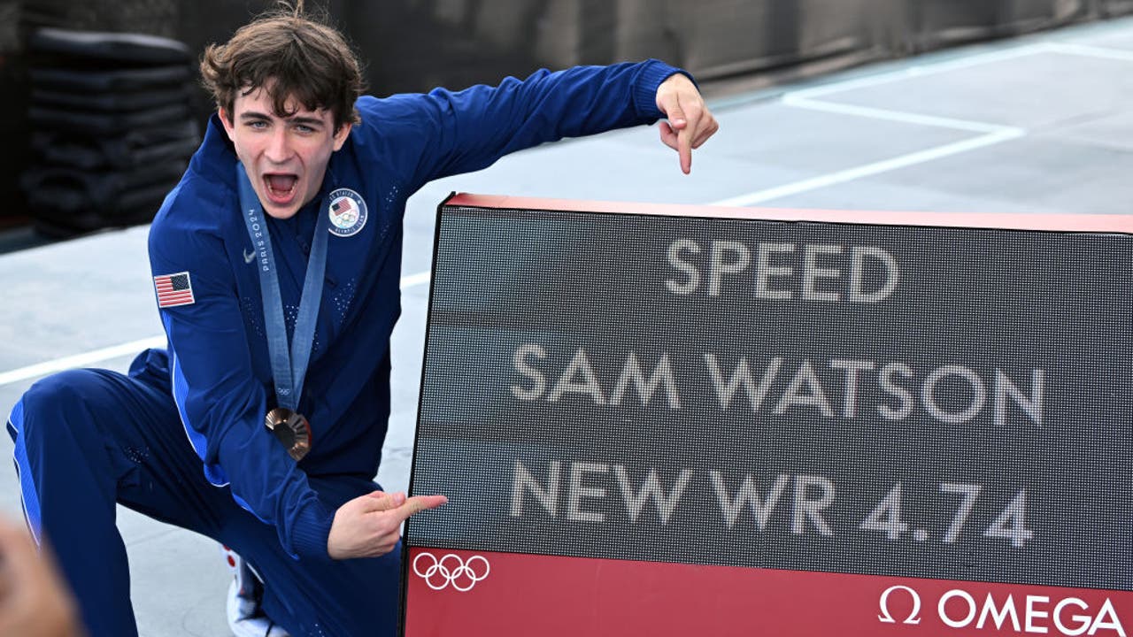 Southlake’s Sam Watson breaks world record, wins bronze in speed climbing