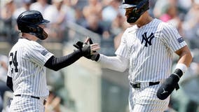 Rodón works 5 2/3 strong innings, Wells drives in 4 runs as Yankees blank Rangers in doubleheader opener