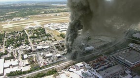 Fort Worth crews battle scrapyard fire