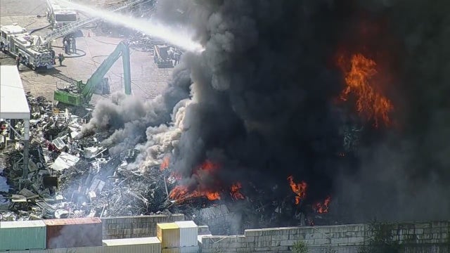 2 Fort Worth firefighters injured battling scrapyard fire