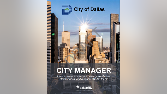 Proposed brochure for open Dallas city manager position features Houston skyline