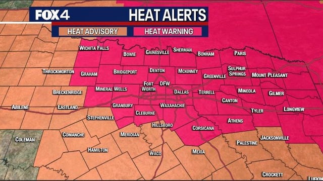 Dallas weather: Excessive heat warning in effect this weekend