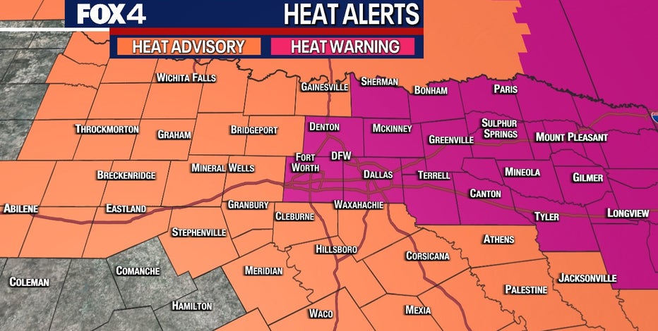 Dallas Weather: Excessive Heat Warning issued for Friday