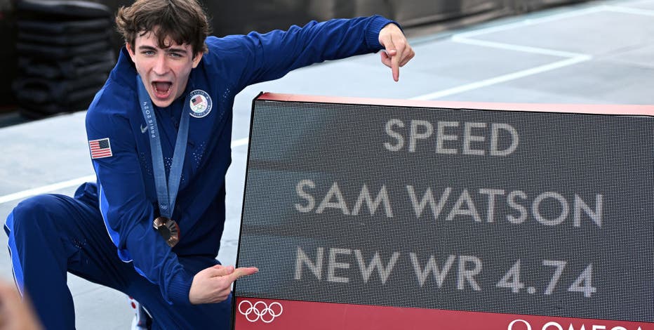 Southlake's Sam Watson breaks world record, wins bronze in speed climbing