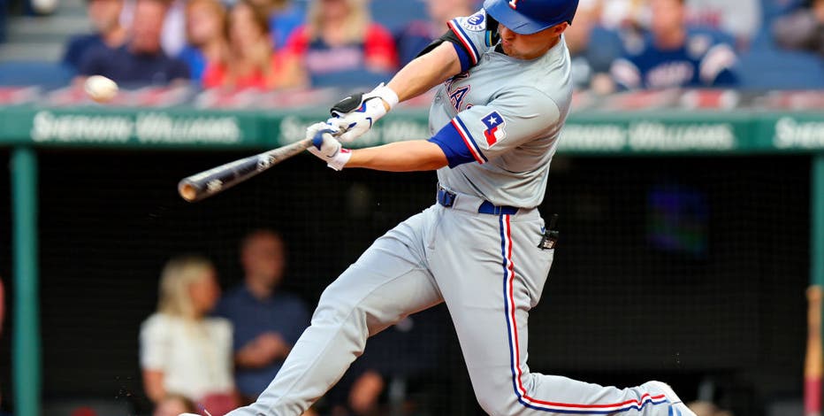 Seager, Tavares drive in 2 runs each as Rangers drop Guardians 5-3. AL Central lead down to 1 game