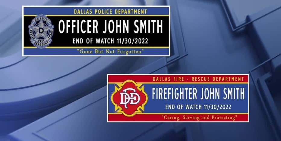 Fallen Dallas police, firefighters to be memorialized with tributes atop street signs