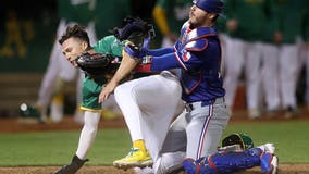 Wilson gets winning hit in 9th as A's open final series at Coliseum with 5-4 victory over Rangers