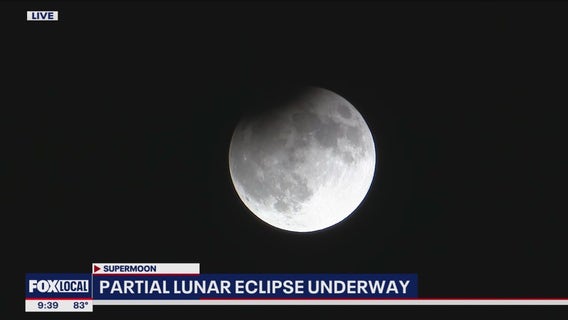 Rare lunar eclipse Harvest Moon visible over Texas Tuesday night