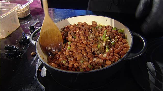 BBQ beans recipe from Arlington ISD's 'Smokin' Ferrets' competitive BBQ team