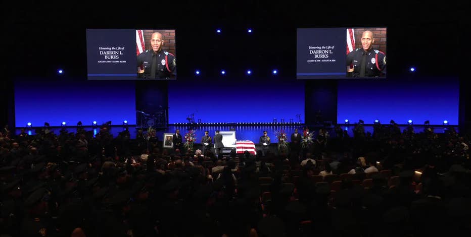 Dallas police officer Darron Burks remembered at funeral service