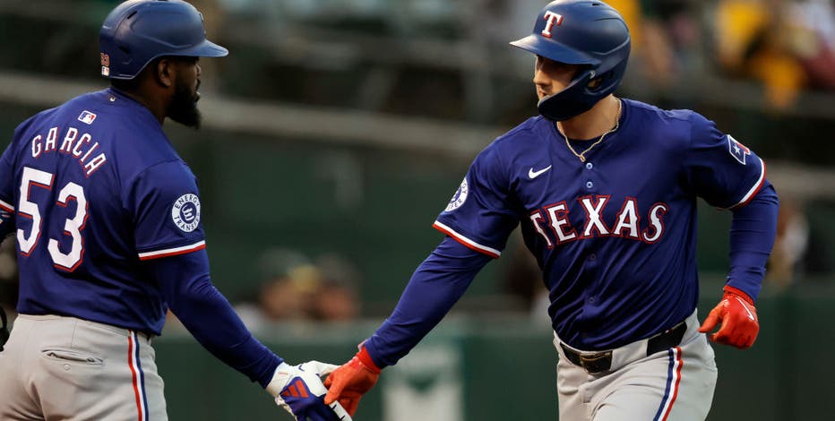 Langford and García homer as the Rangers beat the A's 5-1 in final scheduled night game at Coliseum