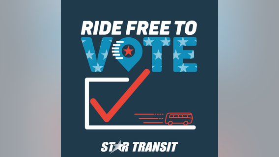 STAR Transit offers free, round-trip rides to polling places
