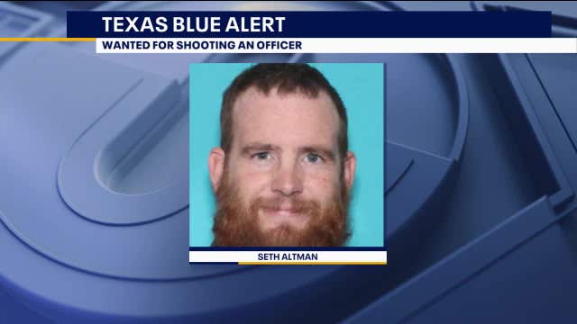 Blue Alert: Man wanted for shooting Texas police officer