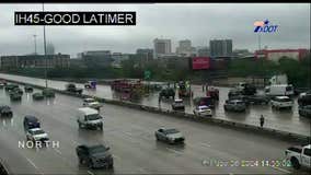 Fallen highway sign briefly shuts down I-45 in Dallas