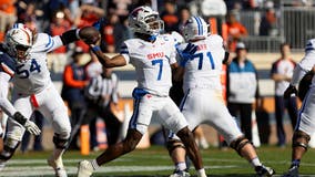 Jennings has 3 TDs as No. 13 SMU routs Virginia 33-7 to clinch a spot in the ACC title game