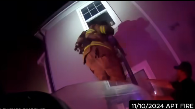 Watch: Trapped toddler rescued from burning apartment in Granbury