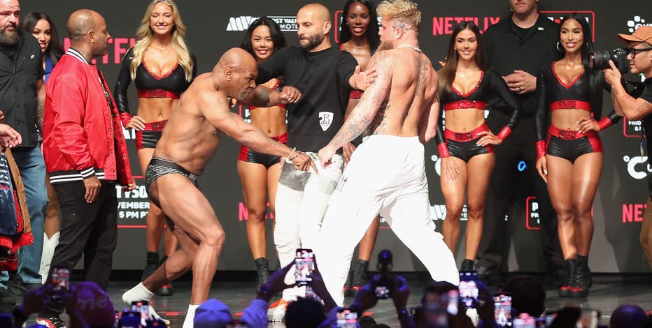 Mike Tyson slaps Jake Paul at fight weigh-in ahead of Netflix bout