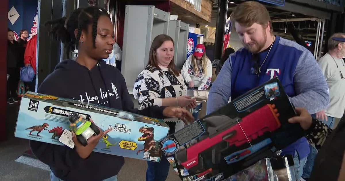 Texas Rescue Rangers Collection Annual Texas Rangers Toy Drive brings in hundreds of donations from ...