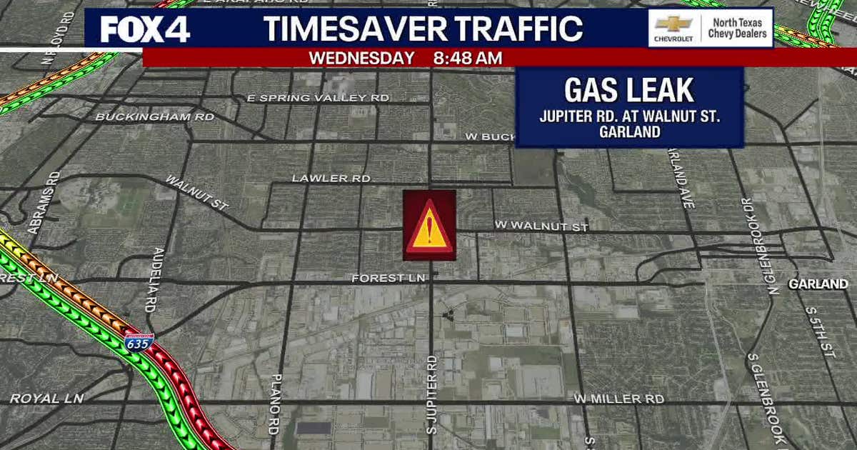 Gas leak causes road closure in Garland | FOX 4 Dallas-Fort Worth