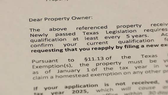 Texas homeowners must now verify homestead exemptions every 5 years — or risk losing it