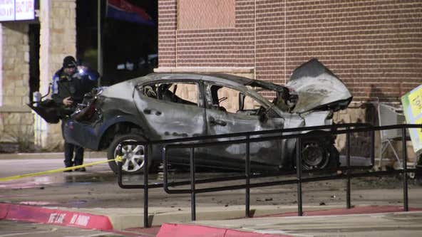 One dead in fiery crash after crashing into Euless Kroger