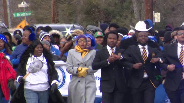 Local MLK Day parades postponed, people bundle up for Denton march