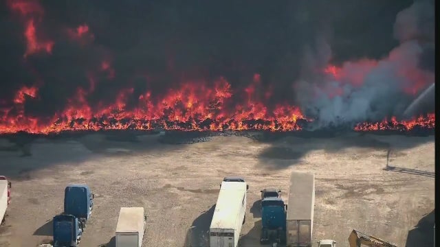 Crews battle large fire in Wilmer