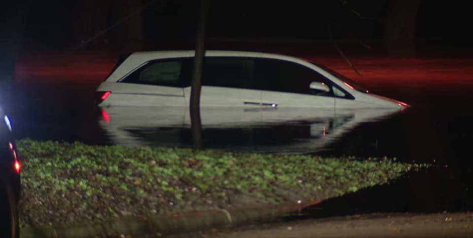 Funeral home van carrying two bodies stranded in North Texas floodwaters