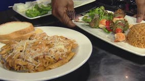 'Rasta Pasta' and 'Surf + Turf Suya' recipe from Café Nubia