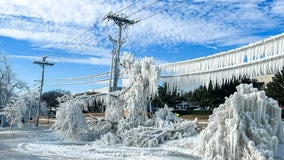 Carrollton water leak leads to massive icy mess: 'A Winter Wonderland'