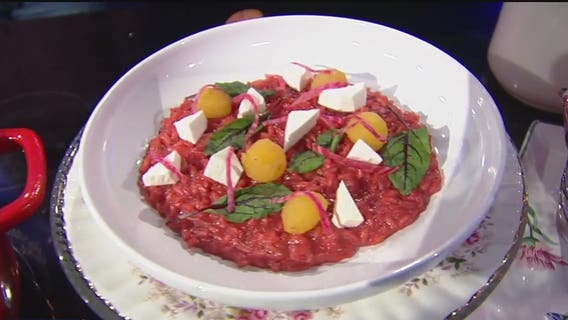 Red beet rissoto recipe from Rye Apothecary