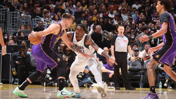 Luka Doncic posts a triple-double against the Dallas Mavericks, leads the Lakers to a 107-99 win