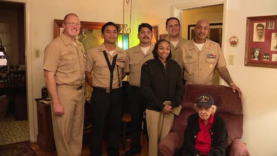 101-year-old WWII veteran surprised by crew of USS Fort Worth