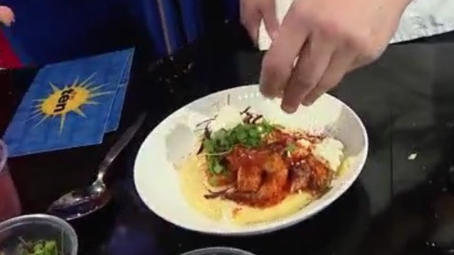Greek-style shrimp & grits recipe from Nikki's Greek Bistro and Lounge | The Ten