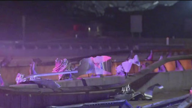 Fatal fiery crash on I-20 after semi goes over bridge