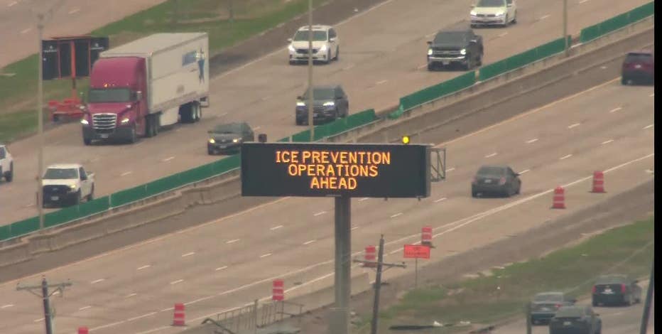 North Texas roads pre-treated ahead of possible ice next week