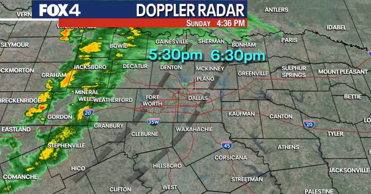 Dallas weather: Rain, storms expected Sunday night | FOX 4 Dallas-Fort ...