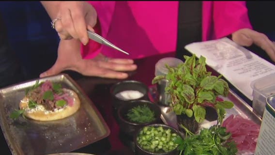 Lamb pita with tzatziki and pickled red onion recipe from Emilia's at the Crescent Hotel