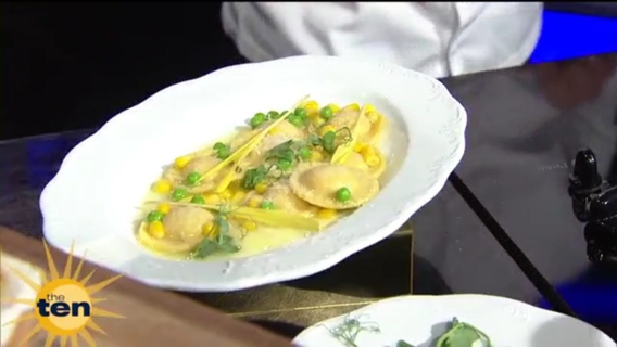 Sweet corn ravioli recipe | The Ten